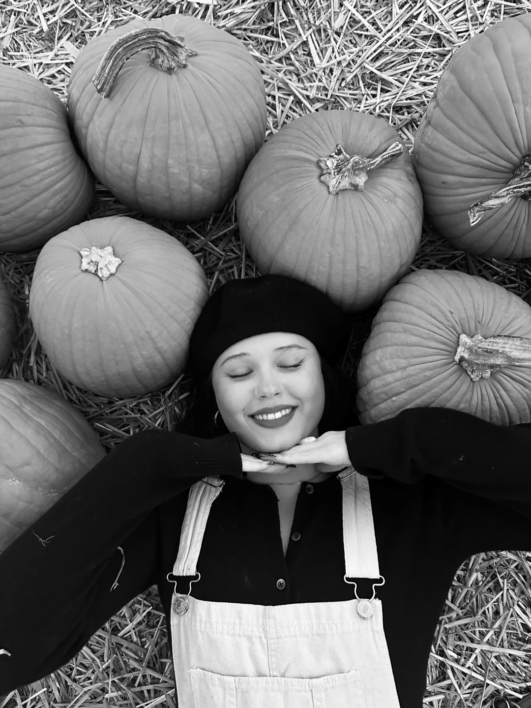 Gianna with Pumpkins