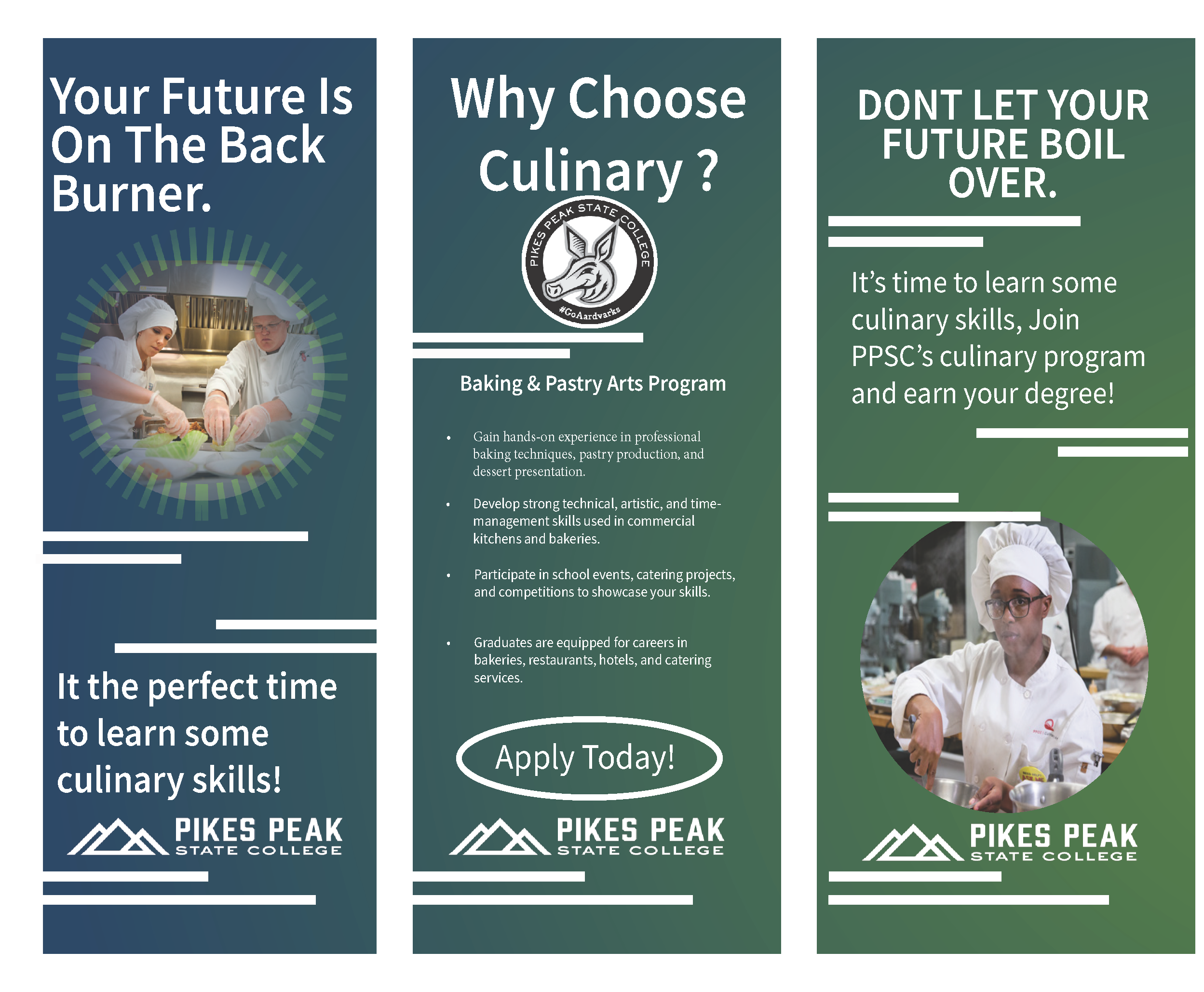 Culinary Trifold Brochure Back Page