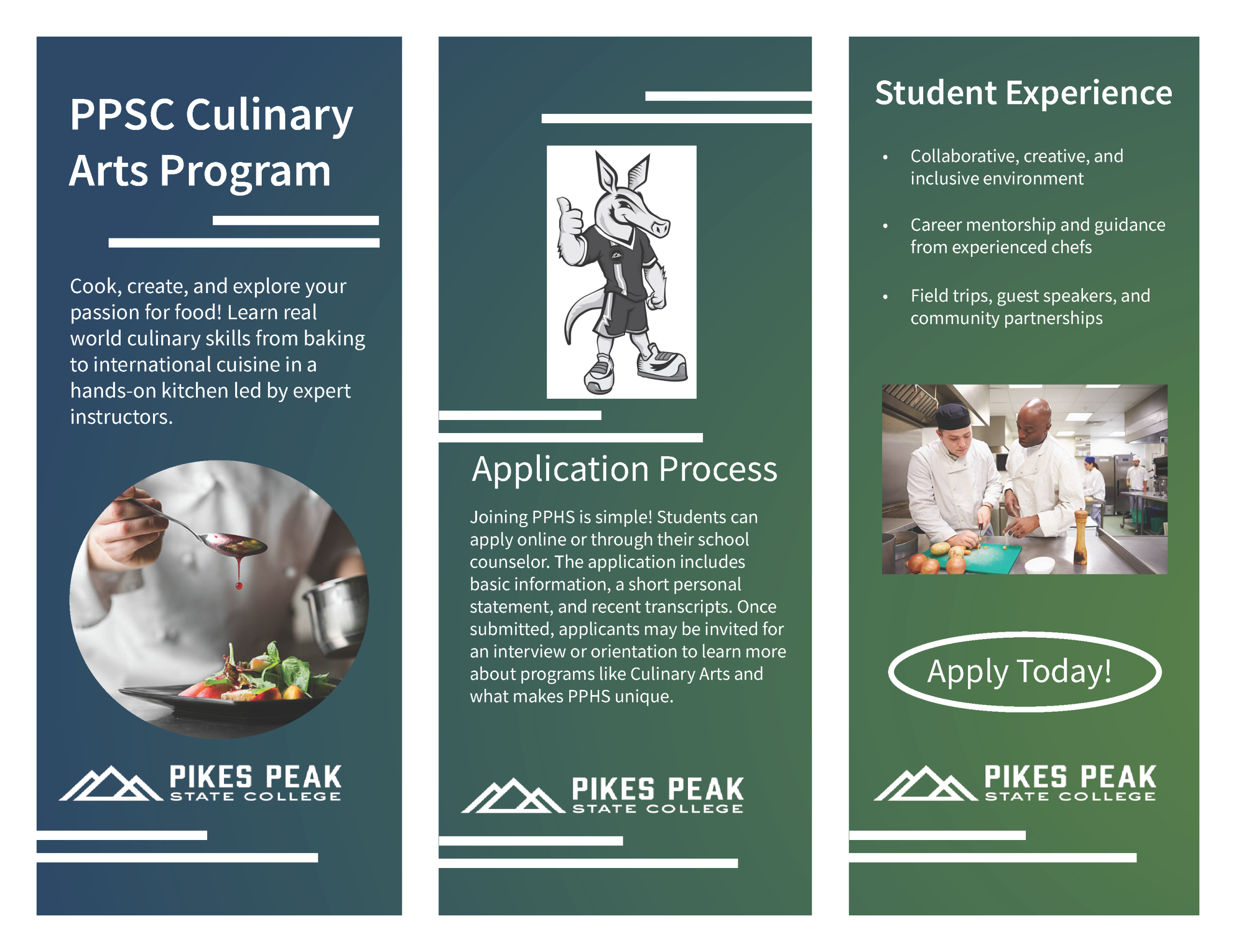 Culinary Trifold Brochure Front Page