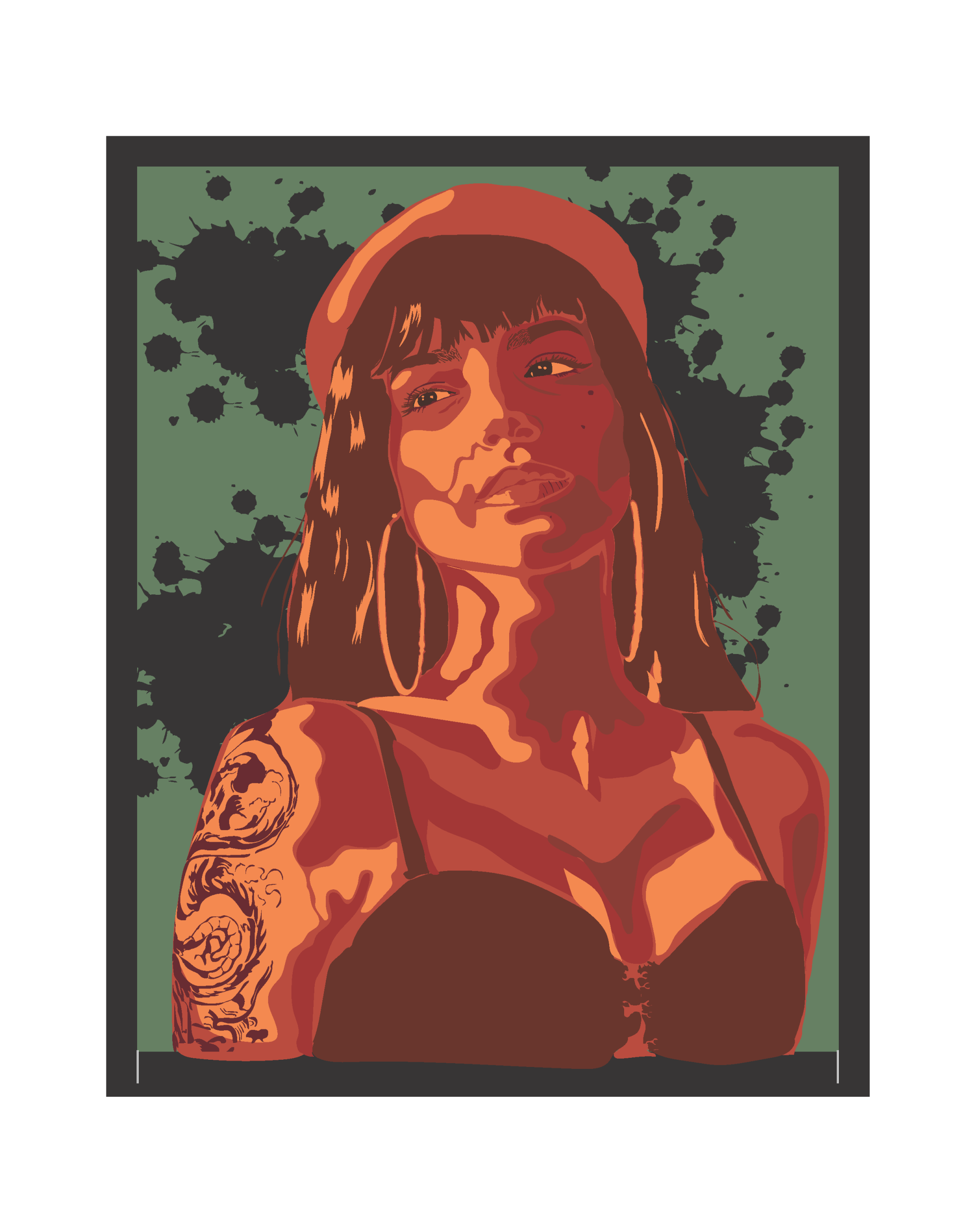 Tattoo Girl Illustration