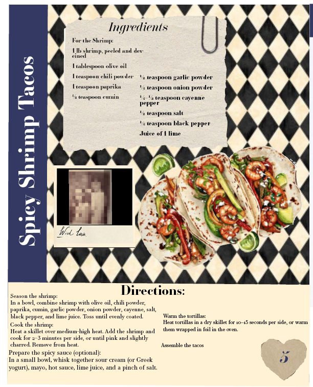 Family Cookbook Recipe Page
